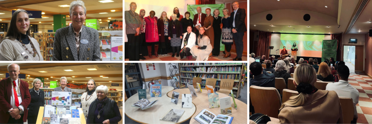 Skaitymo skatinimo programos, skirtos lietuvių diasporai, atstovai apsilankė Jungtinės Karalystės Piterboro miesto centrinėje bibliotekoje, kur vyko lietuvių kultūrai skirtas renginys