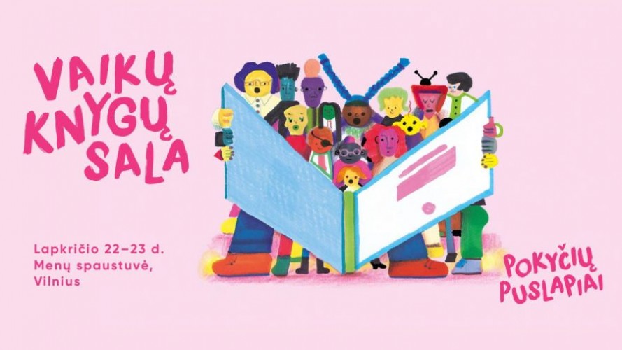 Festivalio vizualas italų iliustruotojo Giovanni Colaneri, dizainas Miglės Vasiliauskaitės